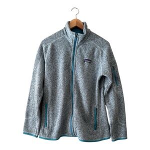 Patagonia Teal and Gray Fleece Jacket